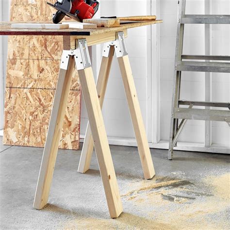 how to build sawhorses with metal brackets|folding sawhorse brackets home depot.